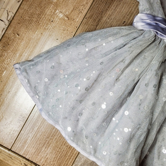 Nanette Lepore Girls Silver Gray Sequin Formal Holiday Dress Size 24m EUC - Picture 9 of 16